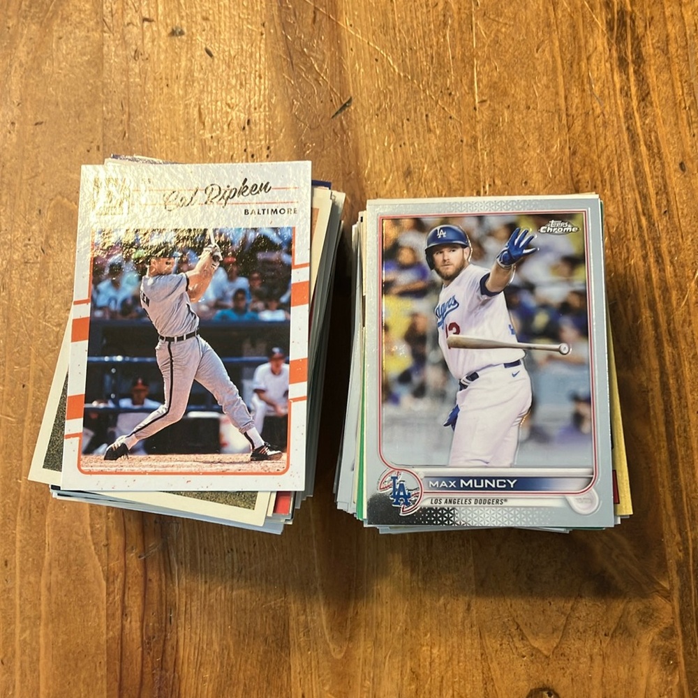 Baseball cards. Lots of different brands